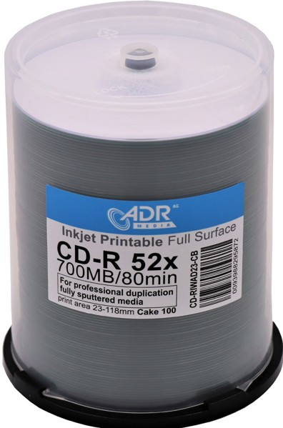 Picture of CD-R ADR Range Diamond Dye inkjet white